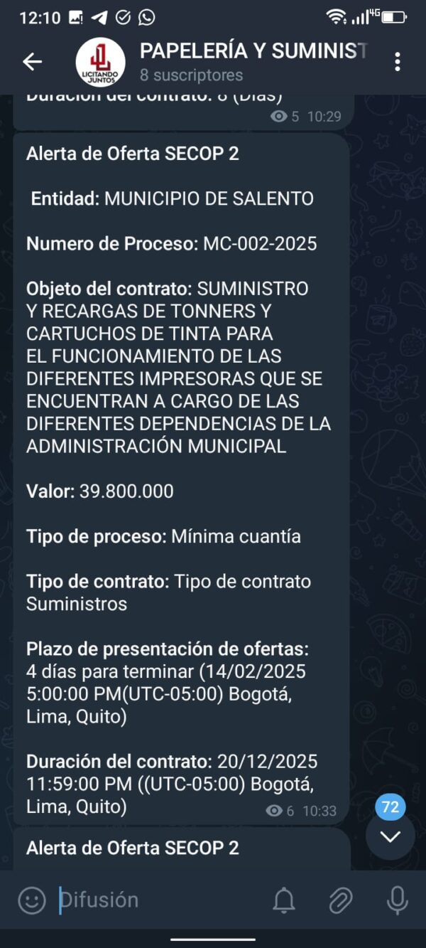 Suscripción al Canal de Telegram - Image 3